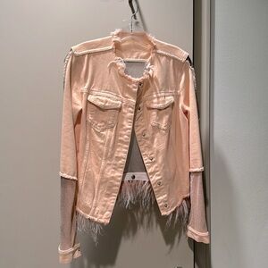 Beautiful light pink jean jacket
